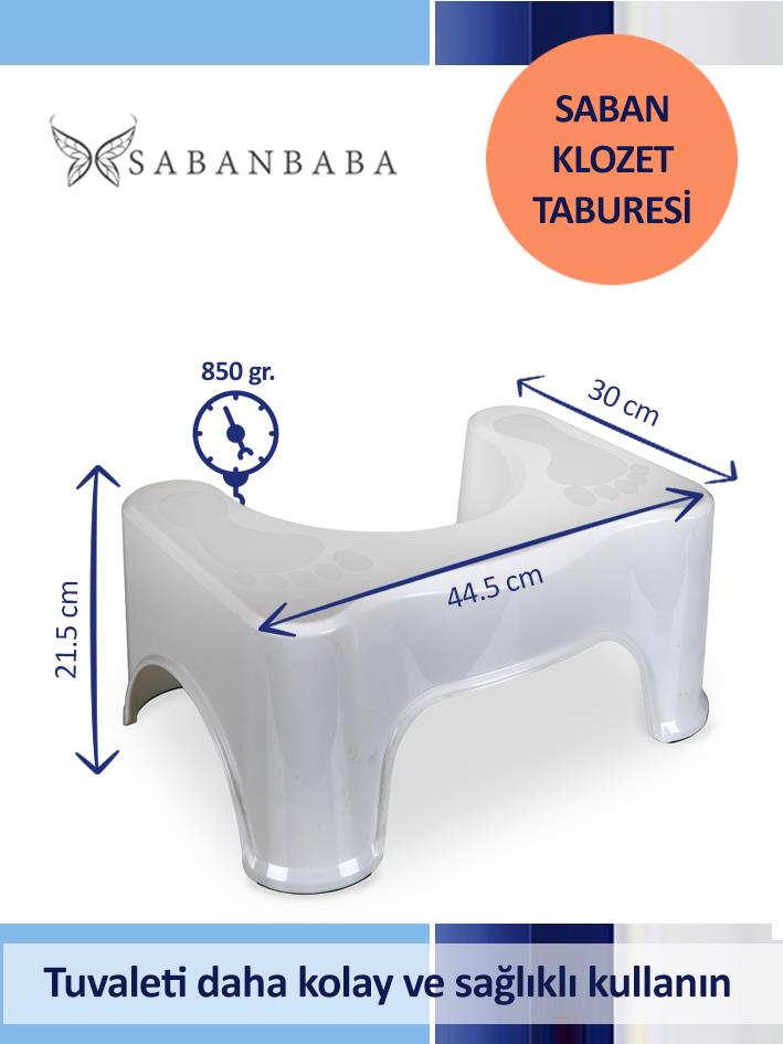 Beyaz, Klozet Taburesi - Resim 2