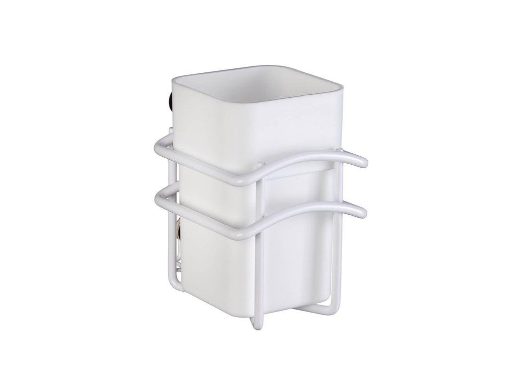 Classic Plus Diş Fırçalık – Beyaz Plastik Hazne , Paslanmaz Çelik Gövde 8 x 11 x 10 cm - Resim 1