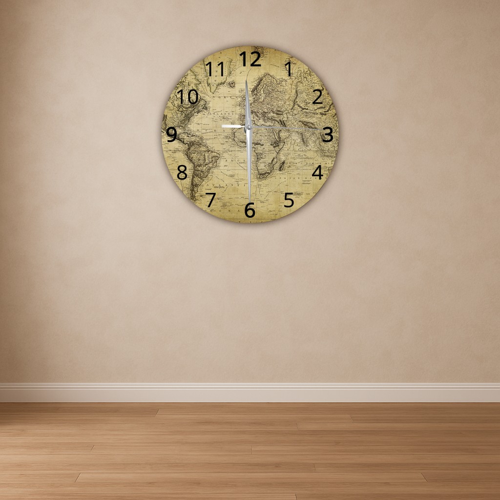 Modern Dekoratif Sessiz Akar Duvar Saati - Temperli Cam 37 cm HS002 - Resim 1