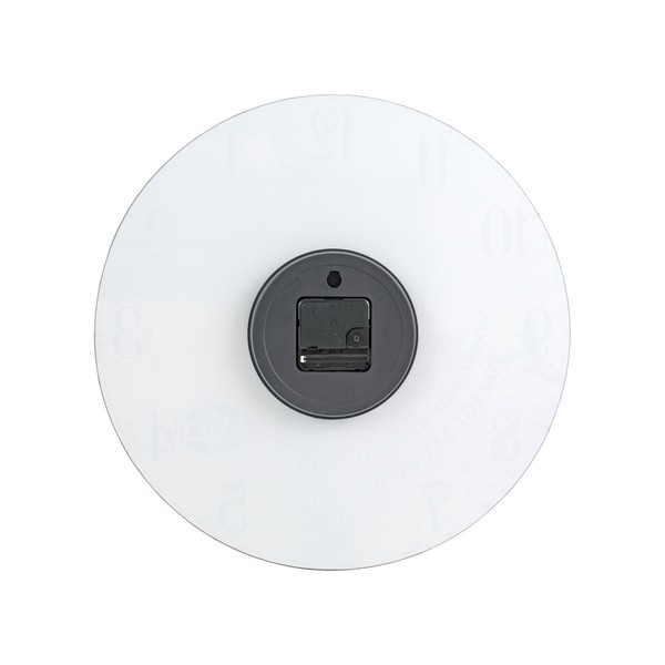Modern Dekoratif Sessiz Akar Duvar Saati - Temperli Cam 37 cm HS003 - Resim 1