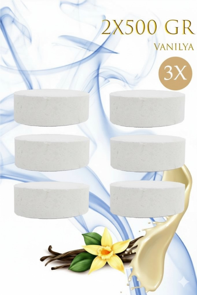 3 Adet 2x500Gr - VANİLYA - Nem Alıcı Rutubet Giderici Yedek Tablet - Resim 1