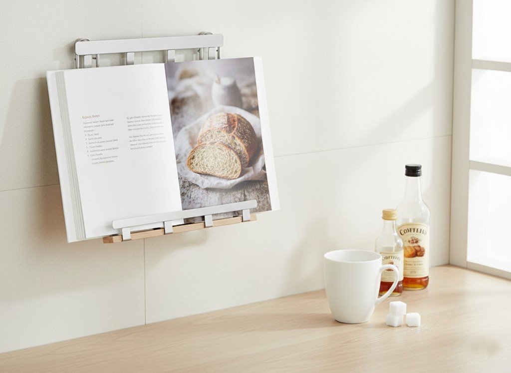 Duvara Monte Tablet Ve Kitap Tutucu – Sabit Montajlı, Kaymaz Alt Destekli - Resim 4