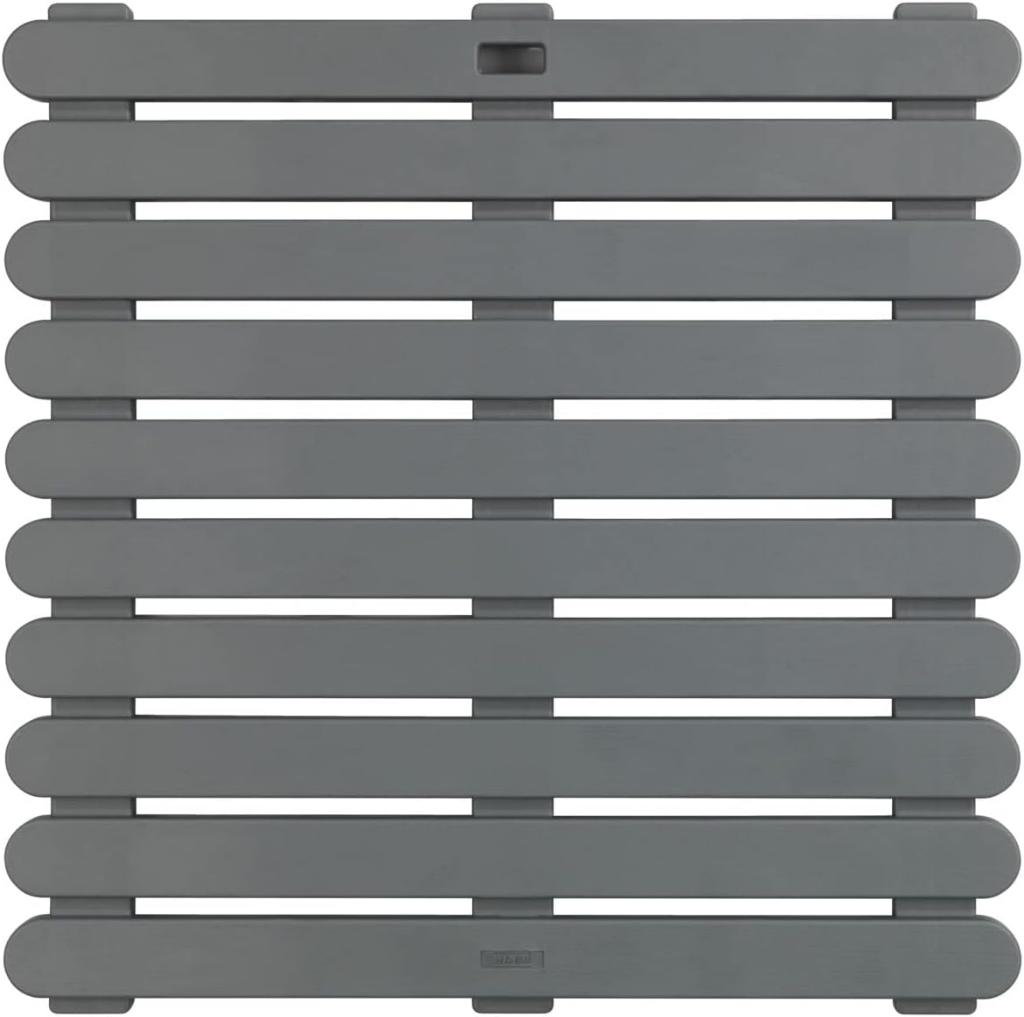 Gri, Kaymaz Duş ve Banyo Paspası 55x55 cm – Sauna ve Havuz Kullanımına Uygun