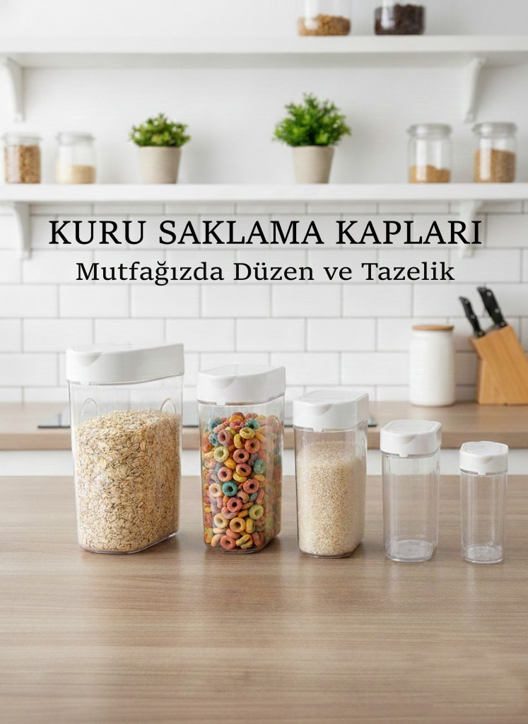 5'li Dökme ve Plastik Saklama Kabı - Resim 1