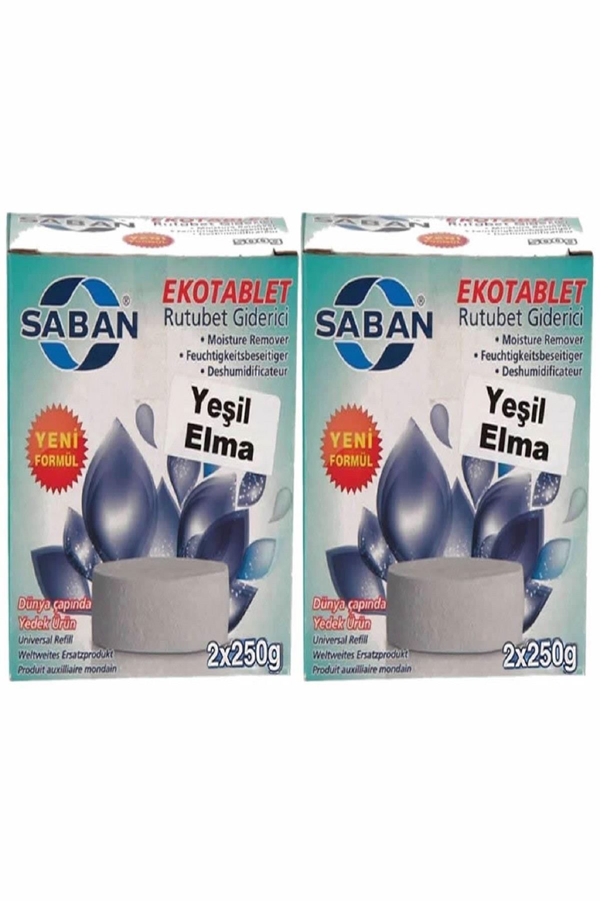 2 Adet 2x250 gr Nem Alıcı Rutubet Giderici Yedek Tablet Yeşil Elma - Resim 1