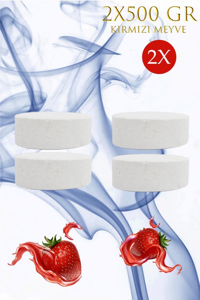 2 Adet 2x500Gr - KIRMIZI MEYVELER - Nem Alıcı Rutubet Giderici Yedek Tablet - Resim 1