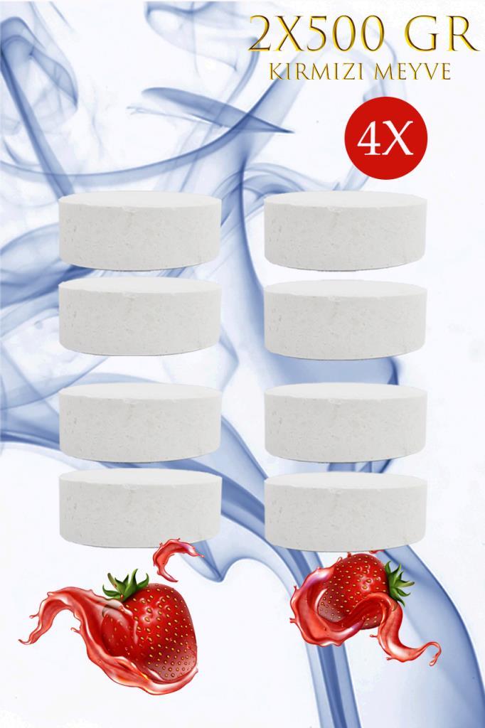 4 Adet 2x500Gr - KIRMIZI MEYVELER - Nem Alıcı Rutubet Giderici Yedek Tablet - Resim 1