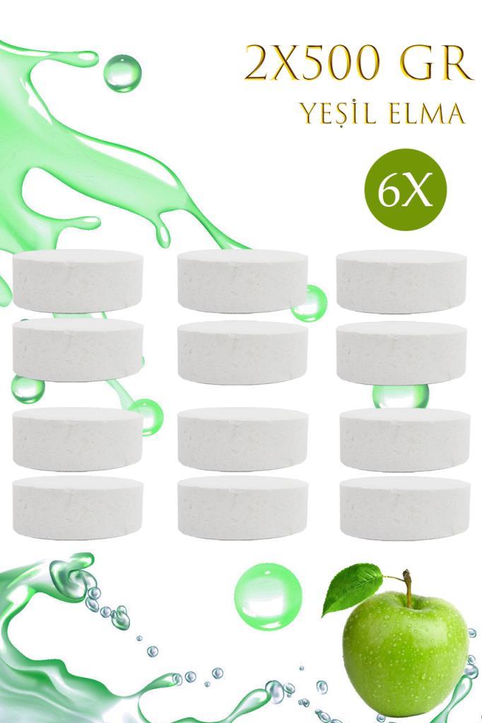 6 Adet 2x500GR - YEŞİL ELMA - Nem Alıcı Rutubet Giderici Yedek Tablet - Resim 1
