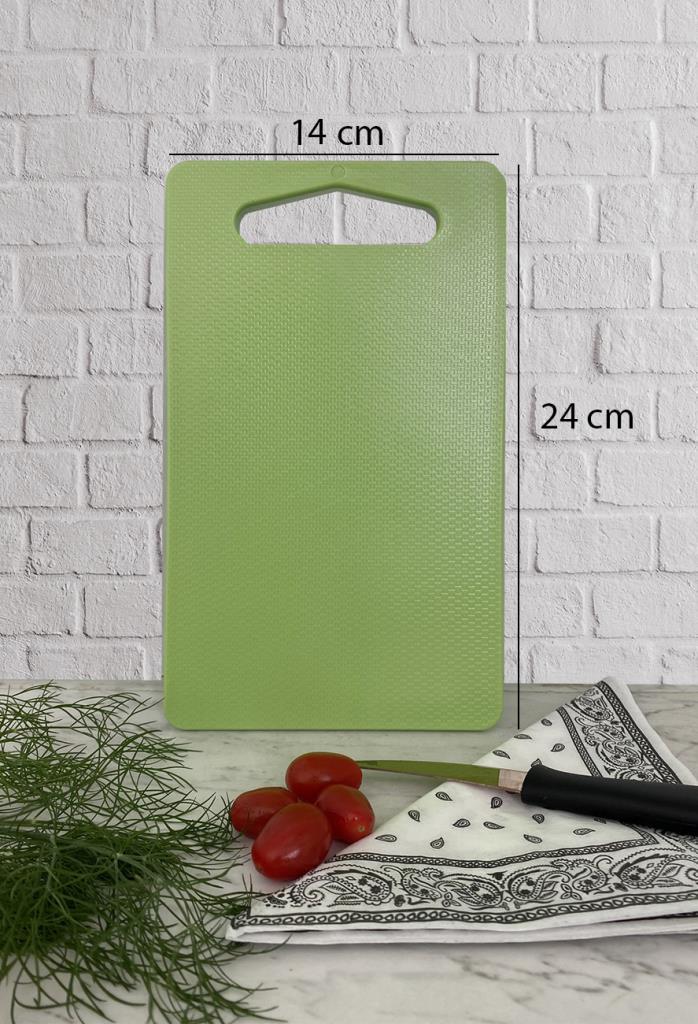 Kesme Tahtası Plastik Yeşil 14x24 cm - Resim 1
