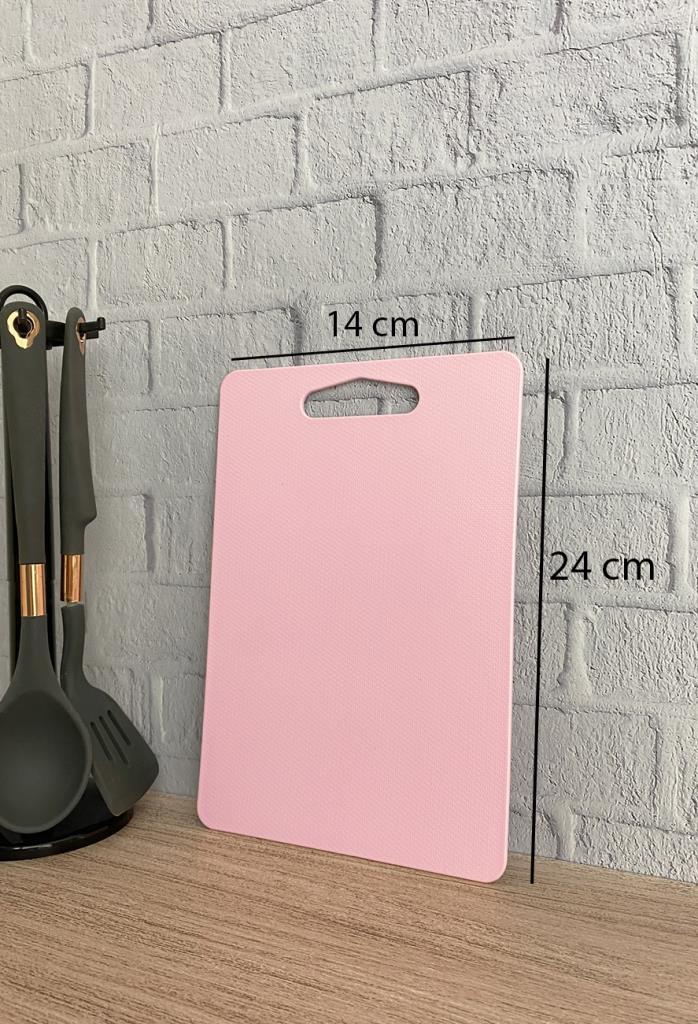 Kesme Tahtası Plastik Pembe 14x24 cm - Resim 1