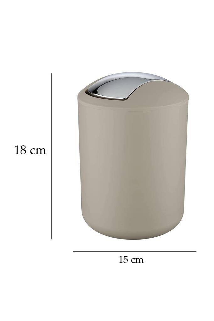 Bej, Çöp Kovası 2 Litre - Brasil Model - Resim 1