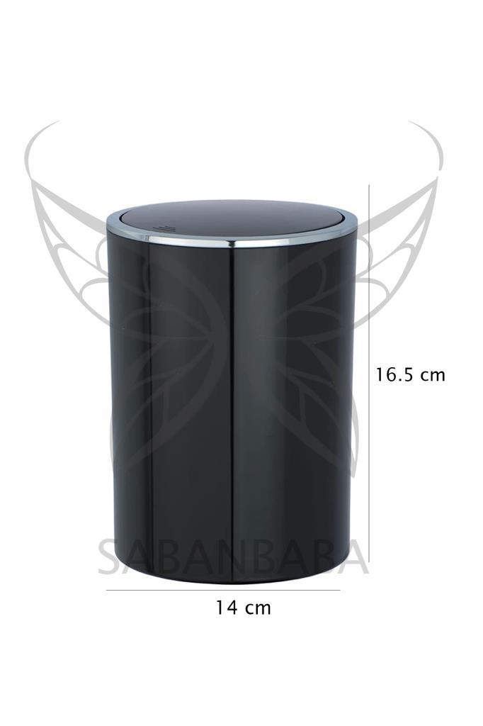 Siyah, Çöp Kovası 2 Litre - Brasil Model - Resim 2
