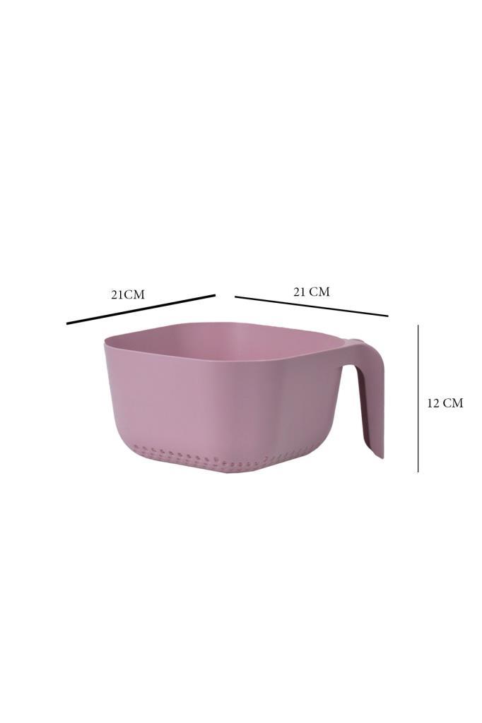 Pembe, Kare Makarna Süzgeci - Resim 1