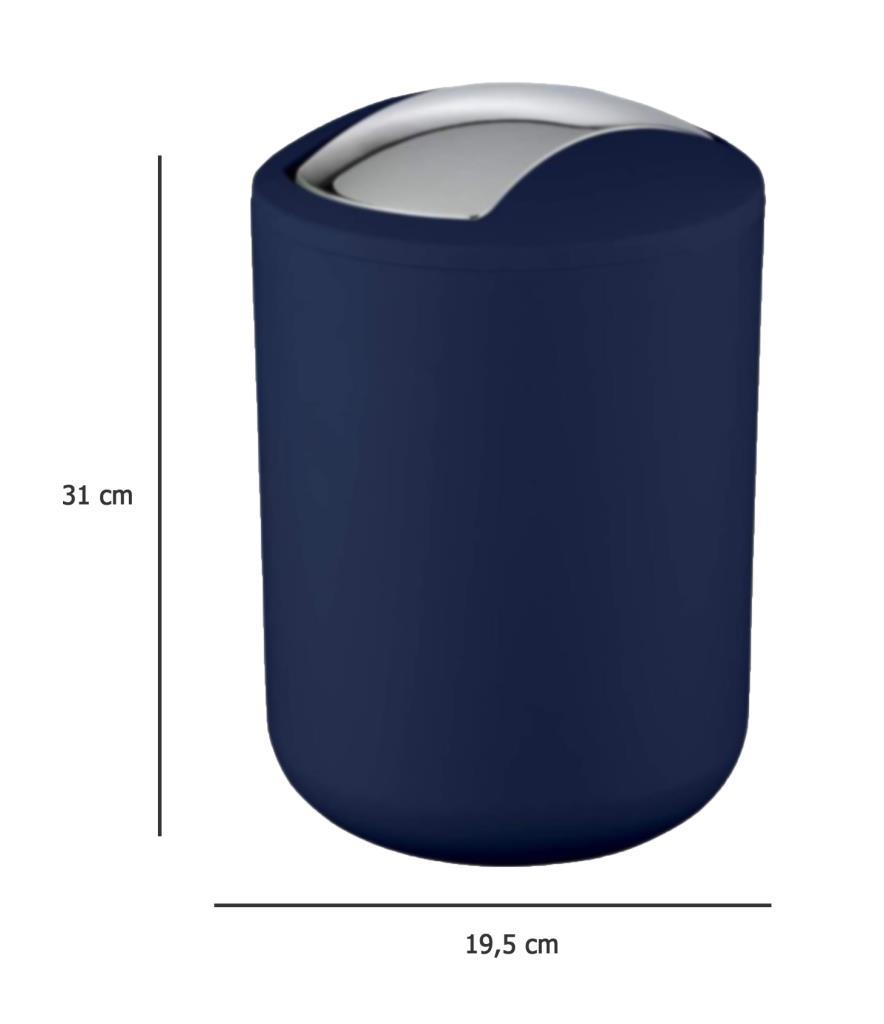 2'li Lacivert, Çöp Kovası 6,4 Litre ve 2 Litre - Brasil Model - Resim 1