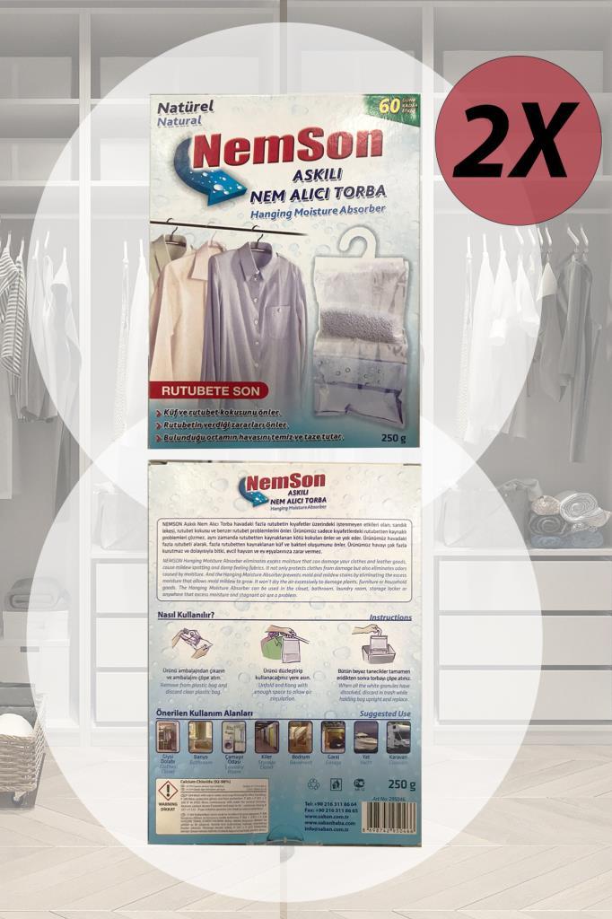 2 Adet 250 gr Askılı Dolap içi Nem alıcı - Resim 3